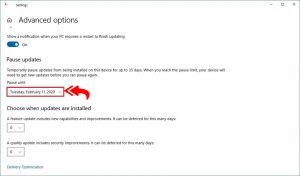disable windows 10 update
