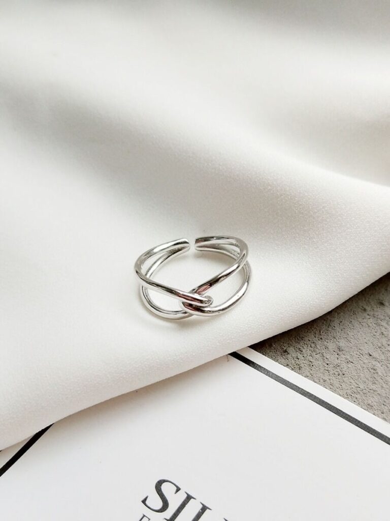 925 Sterling Silver Simple Twist Ring