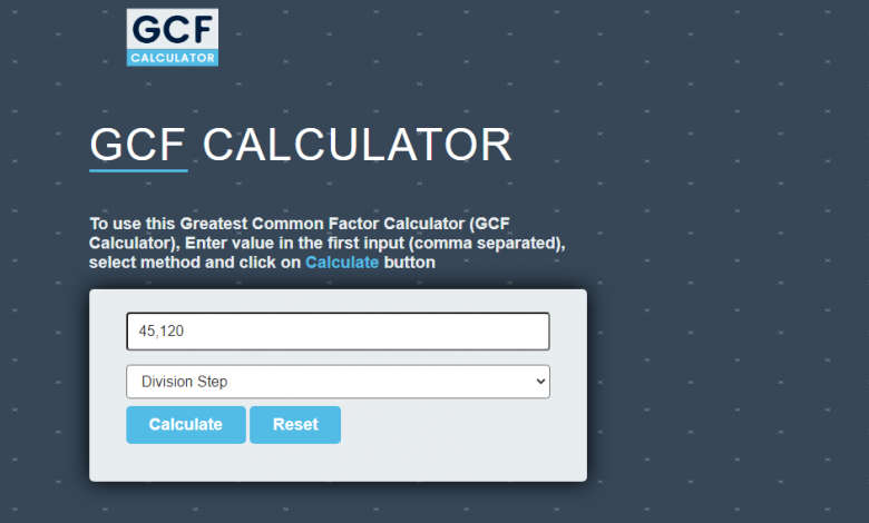 GCf calculator