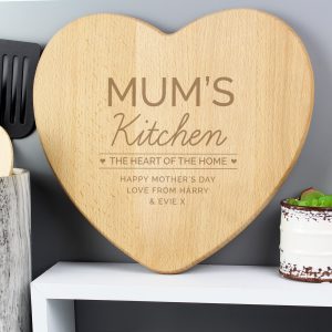 Personalised ‘Heart of The Home’ Wooden Chopping board