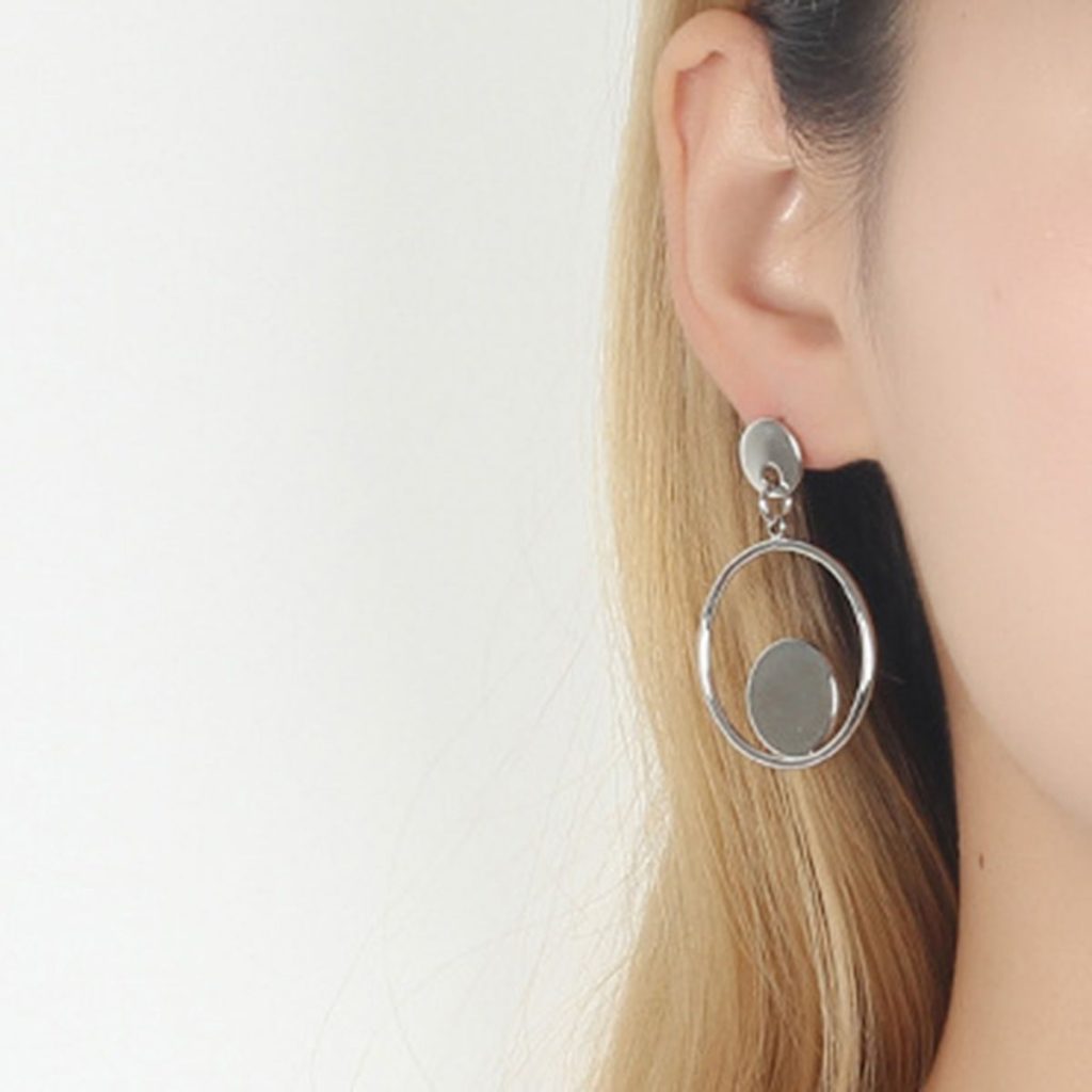 Geometric Disc Circle Alloy Earrings