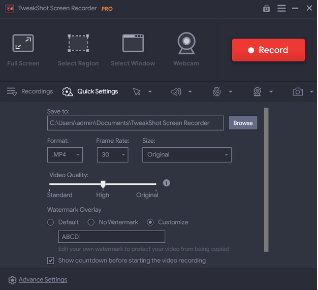 Advanced Settings
