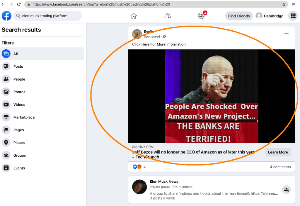 Jeff Bezos Scam Facebook