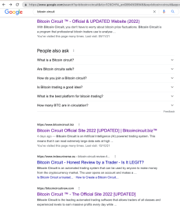 Bitcoin Circuit Webpages