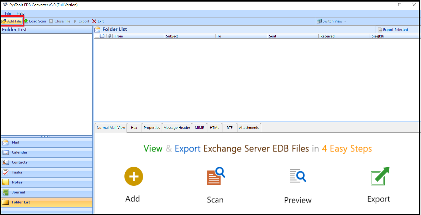 run edb to pst converter