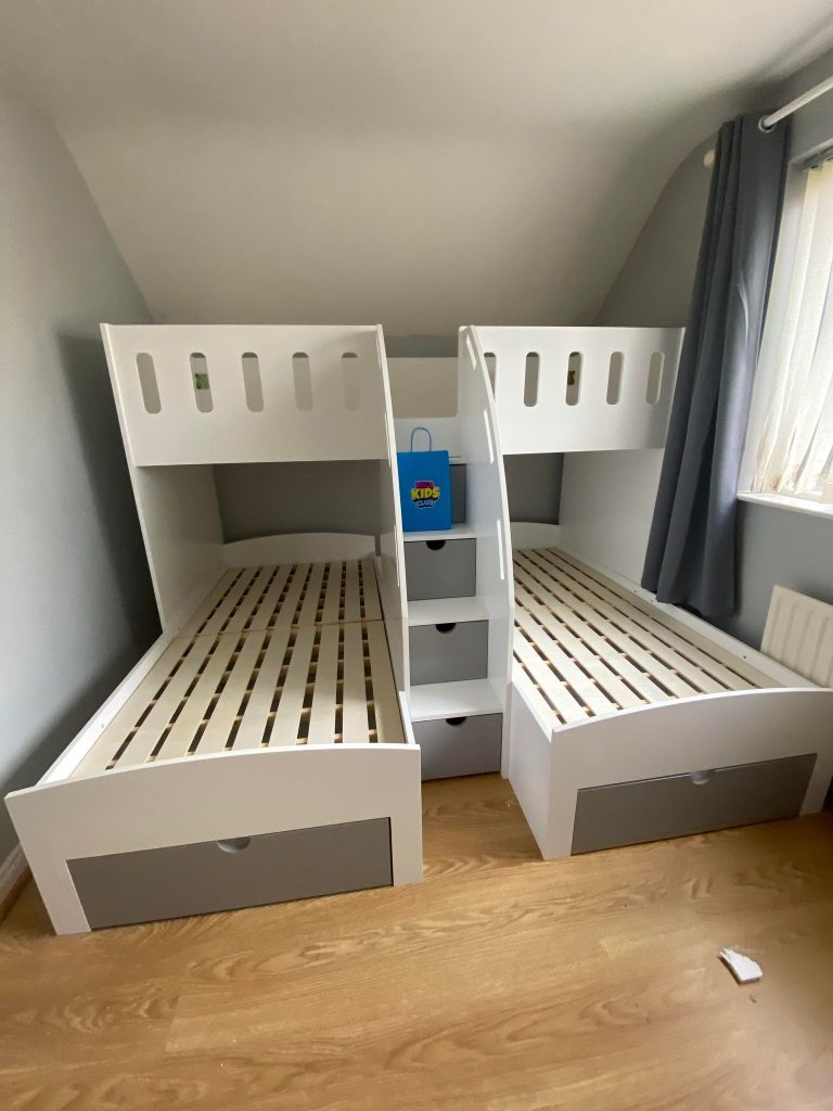 bunk beds with stairs