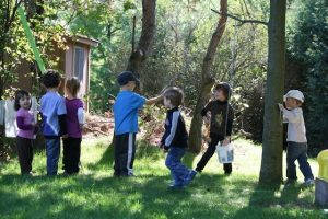 kids playing simon says game 