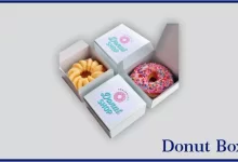Donut Box with two donuts inserted inside
