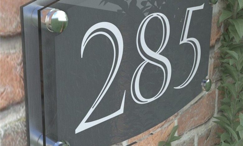 stainless door numbers