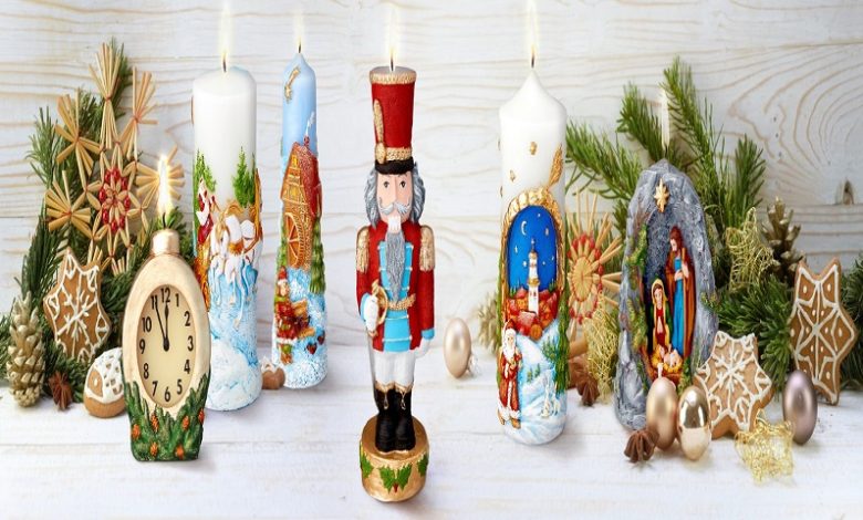 Christmas candles in UK
