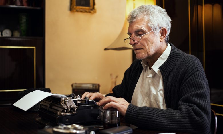 Retro Senior Man writer
